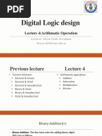 Lecture 4 (Arithmetic Operation)