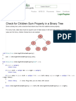 Check For Children Sum Property in A Binary Tree - GeeksforGeeks