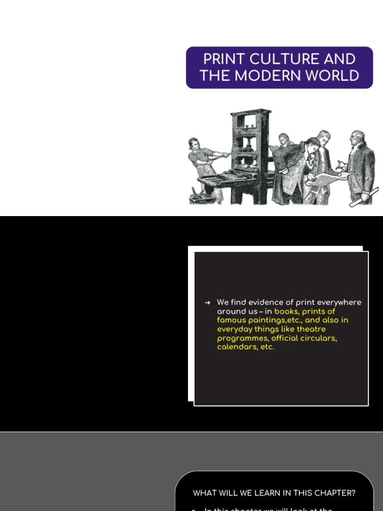 Print Culture The Modern World L 1 Pdf Printing Press Books