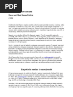 ILIONI SIMONA ; CEP I; EMPATIA IN PSIHOTERAPIE