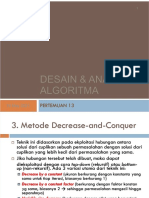PDF Daa Pertemuan 13 Metode Decrease and Conquer 2021 - Compress