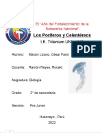 Monografia de Los Celentereos y Poriferos