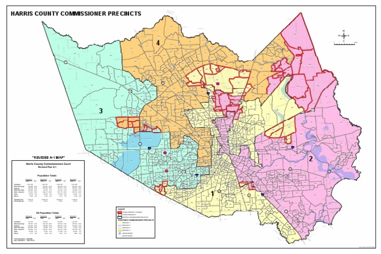 Harris County Commissioner Precincts: "Revised A-1 Map"  PDF
