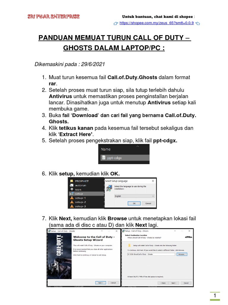 Panduan Muat Turun Call of Duty: Ghosts | PDF | Karier & Perkembangan