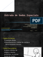 Entrada de Dados Espaciais SIG