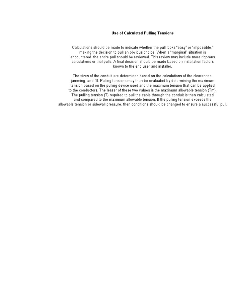 SIMpull Cable Pull Calculator 3 6 | PDF | Cable | Building Engineering