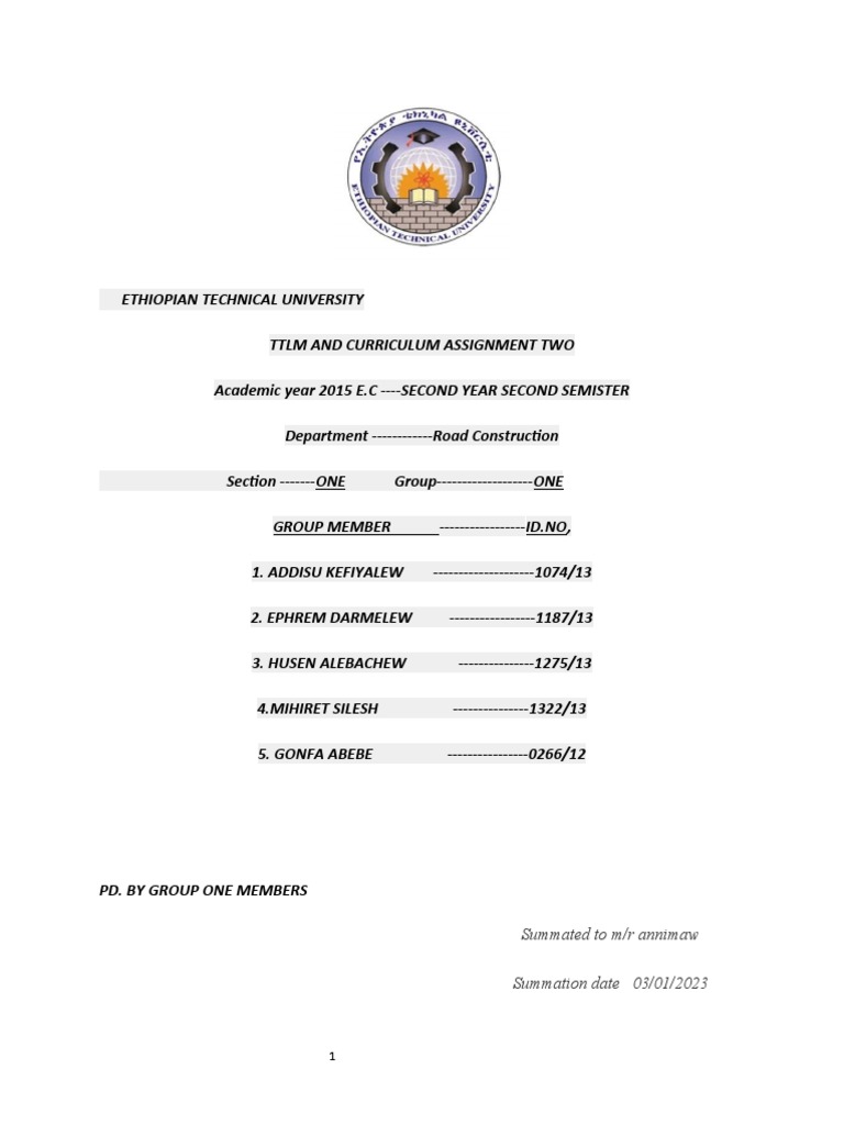 Ethiopian TVET Curriculum Overview | PDF | Competence (Human Resources ...