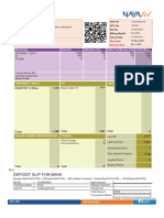 Deposit Slip For Bank: Amount Advance Tax Sales Tax/Excise Duty Total (RS.)