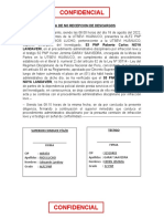 2° Acta de No Recepción de Descargos