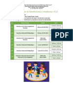 Cronograma Simulaciones y Simulacros para El 2022