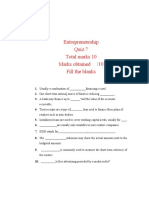 Entrepreneurship - MGT602 Spring 2006 Assignment 09