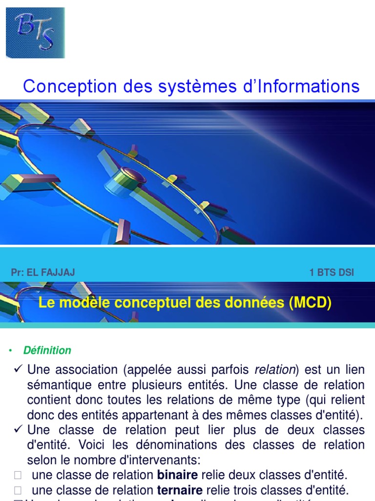 Modèle Conceptuel des Données (MCD) | PDF | Informatique