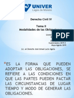 Modalidades de Las Obligaciones