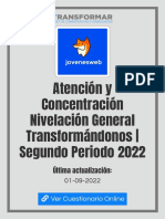 Atención y Concentración Nivelación General Transformándonos