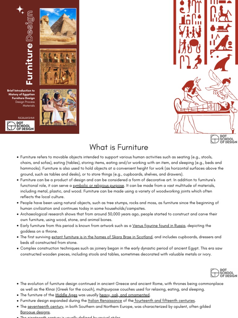 Ancient Egyptian Furniture Class 1 PDF Furniture Ancient Egypt
