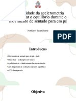 Acelerometria sensível para avaliar equilíbrio em AVD