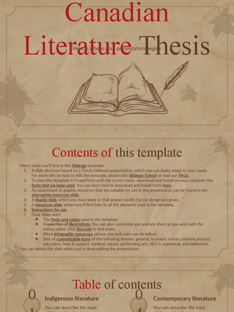 thesis on canadian literature