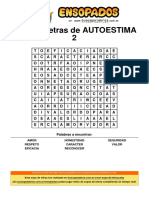 Sopa de Letra Sobre El Autoestima