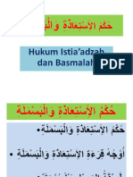 Hukum Isti'Adzah Dan Basmalah