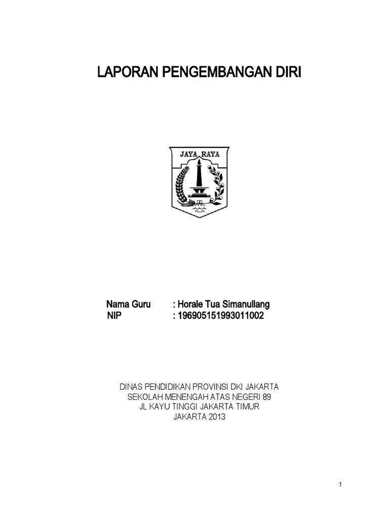 Laporan Pengembangan Diri Guru Kimia | PDF | Karier & Perkembangan | Bisnis
