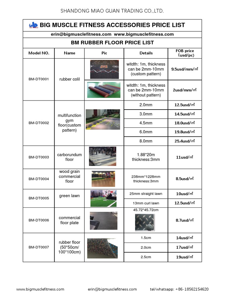 BM Rubber Floor Price List3 PDF