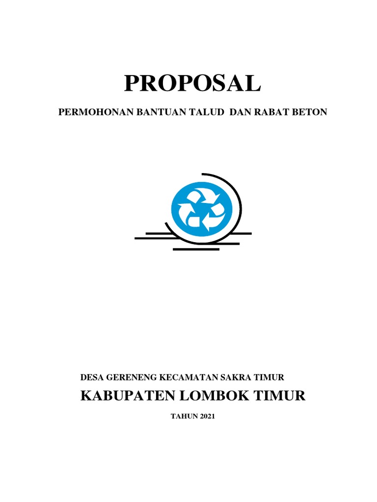 Proposal Talud Dan Rabat Beton Gereneng Pdf