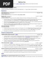 MatthewPan Resume