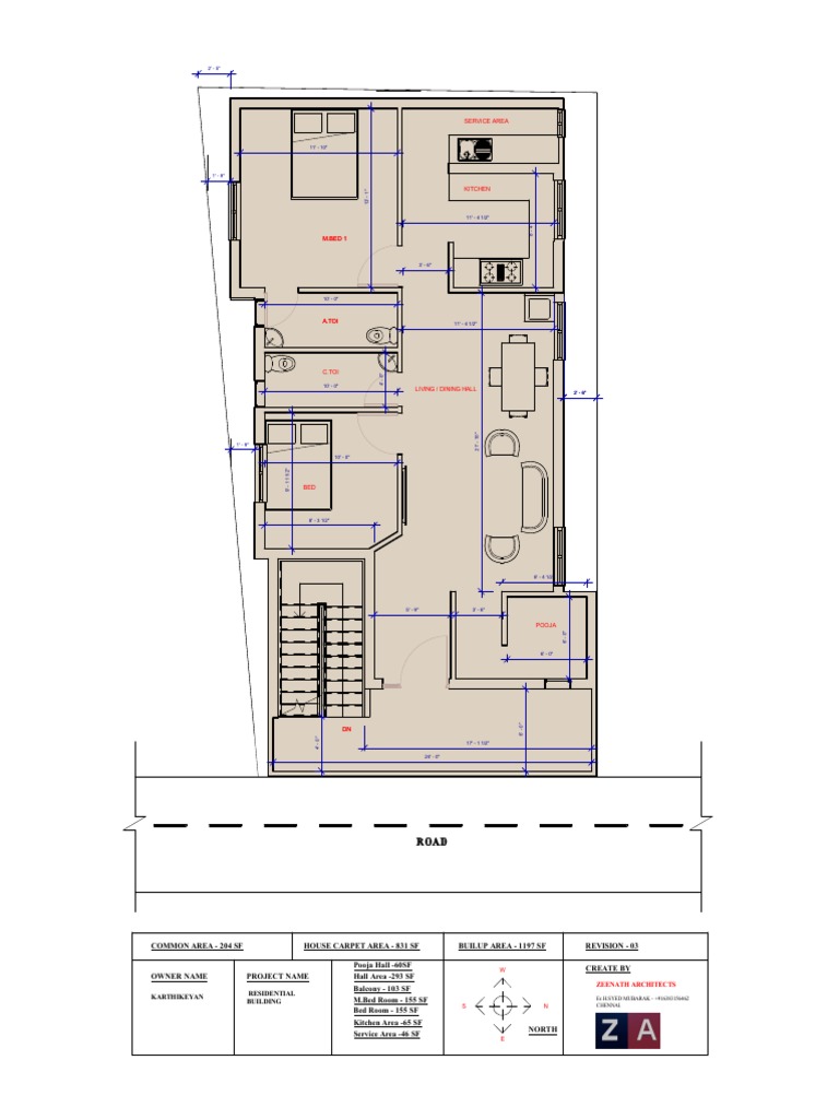 Residential Building Floor Plan Details | PDF | Buildings And ...