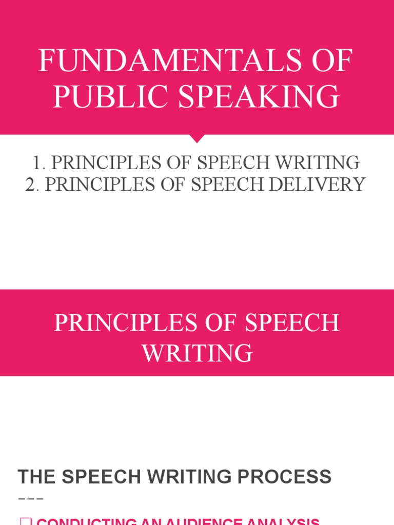 principles of speech writing pdf