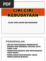 Ciri-Ciri Kebudayaan