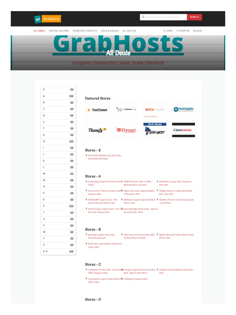 GrabHosts Coupon Codes & Promo Codes | PDF | Coupon | Word Press