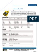 Micro-Ohmmeter Model 6255: Summary Sheet