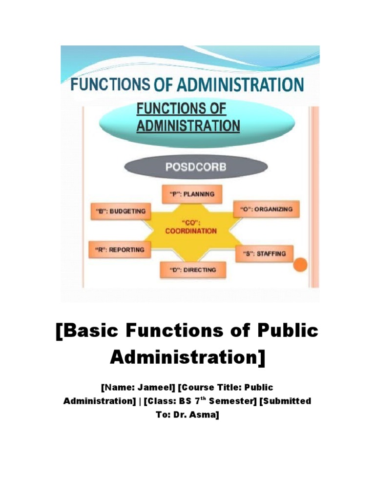 Functions of Public Administration 2 1 1 1 2 1 1 1 | PDF | Human ...
