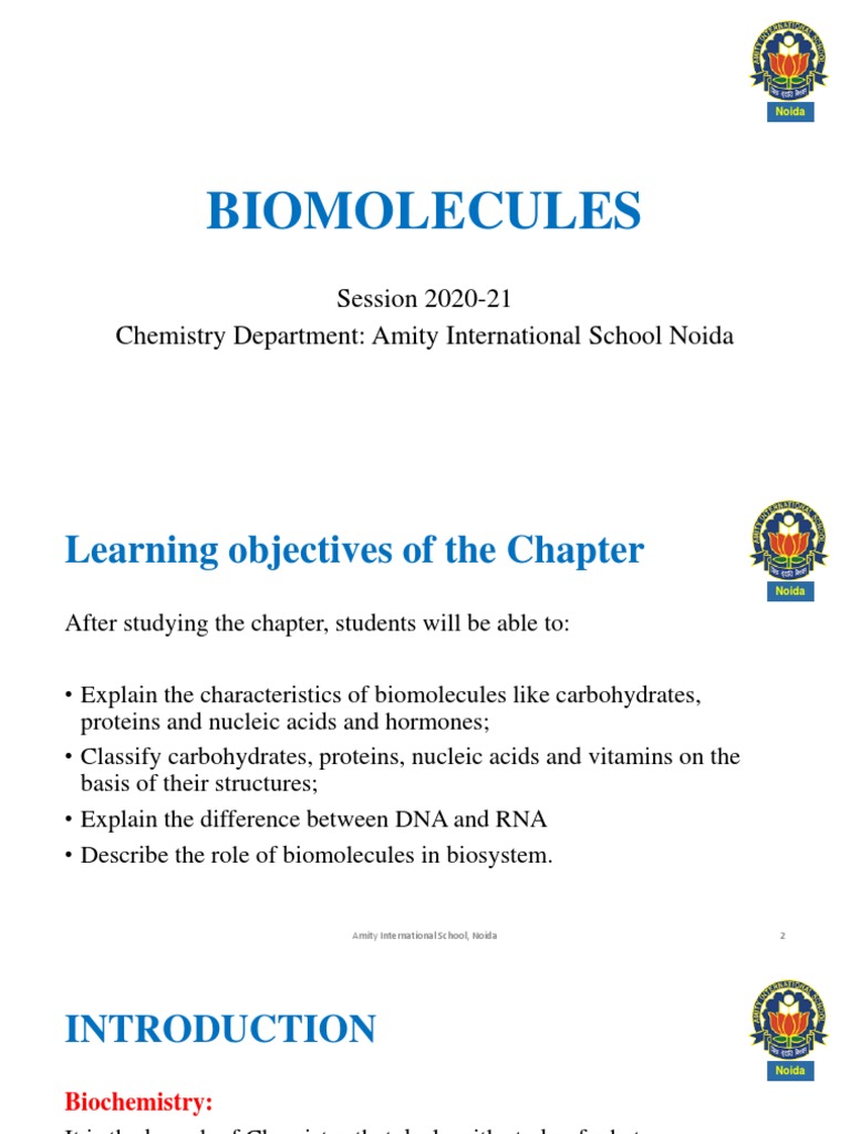 Xii Biomolecules Ncert Notes PDF Carbohydrates Rna