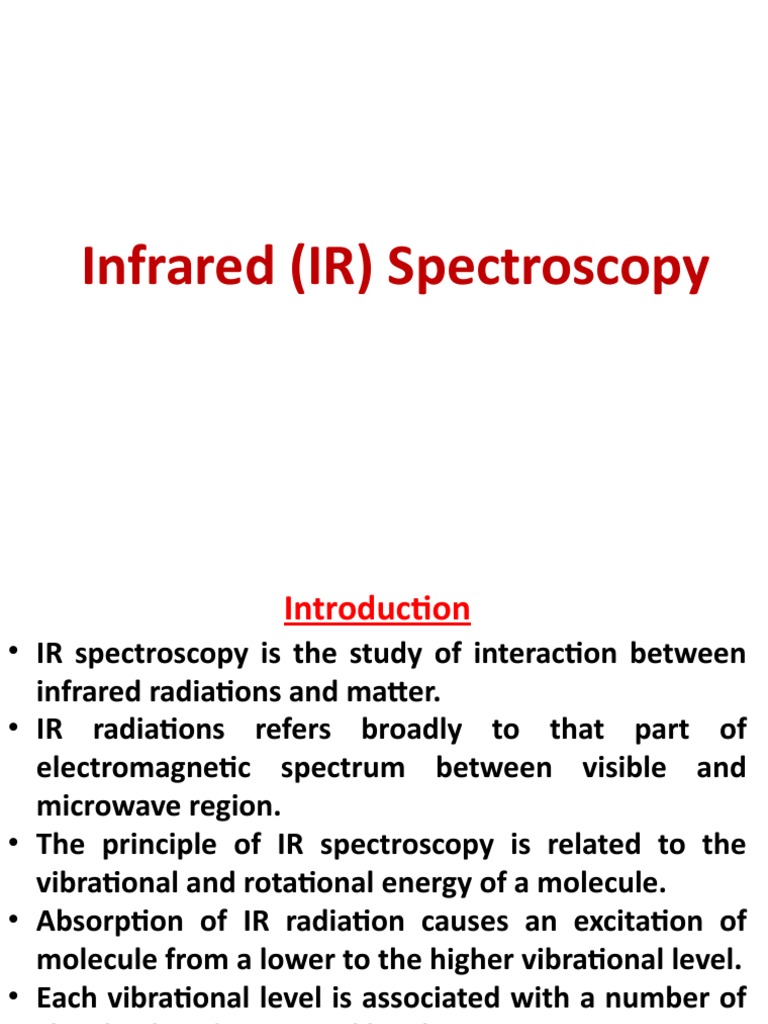 IR Spectros PDF Infrared Spectroscopy Hydrogen Bond