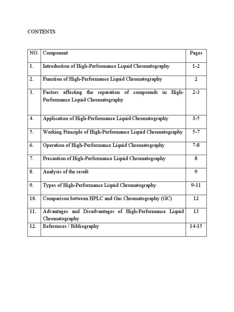 High Performance Liquid Chromatography Guide Pdf High Performance