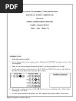 English Compulsory Model Paper IX (Paper I)