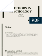 Methods in Psychology