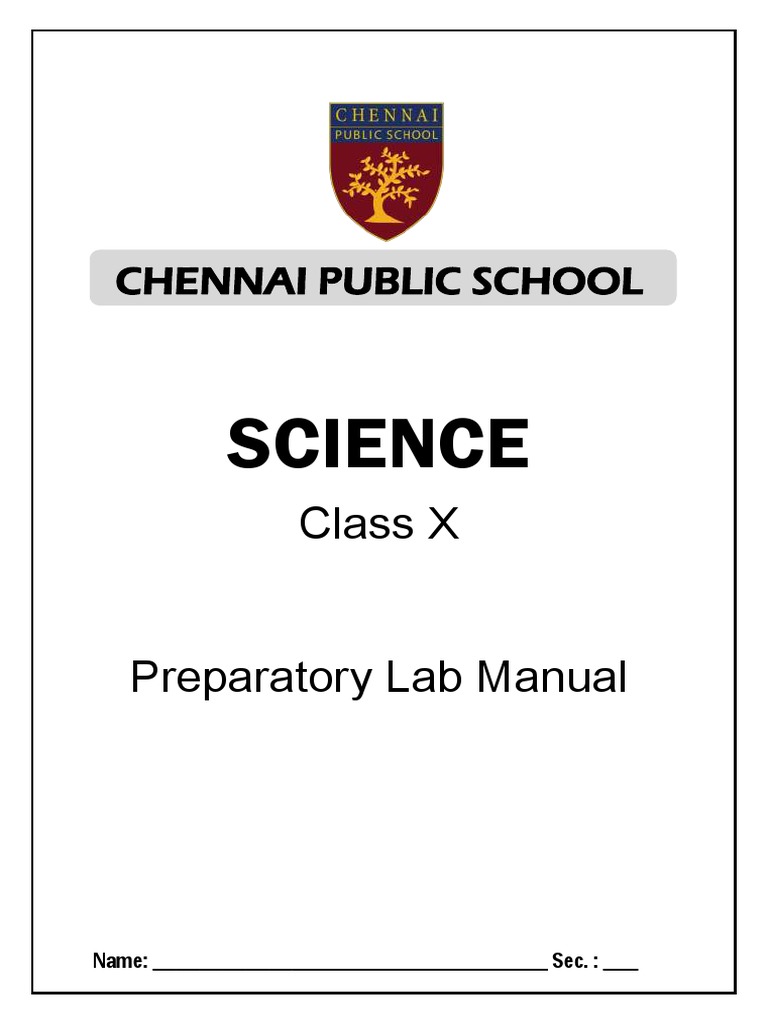 Science LAB MANUAL Class 10 | PDF | Ph | Chemical Reactions