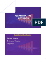 Discrete Variable, Continuous Variable, Frequency: Quantitative Classification