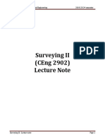 Surveying II Lecture Notes on Triangulation, Trilateration, Contours and More