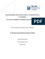 Crisis Management and Strategic Flexibility: The Moderating Role of E-Readiness