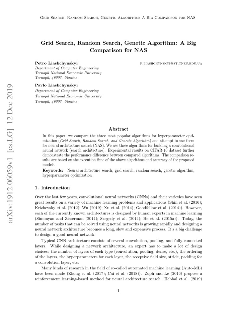 Grid search random search genetic algorithm a big pdf cognitive