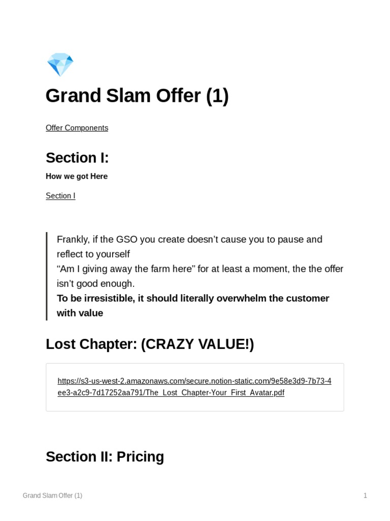 Crafting Irresistible Grand Slam Offers | PDF