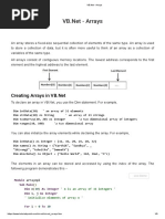 Visual Basic Arrays