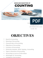 Meaning and Objectives of Accounting
