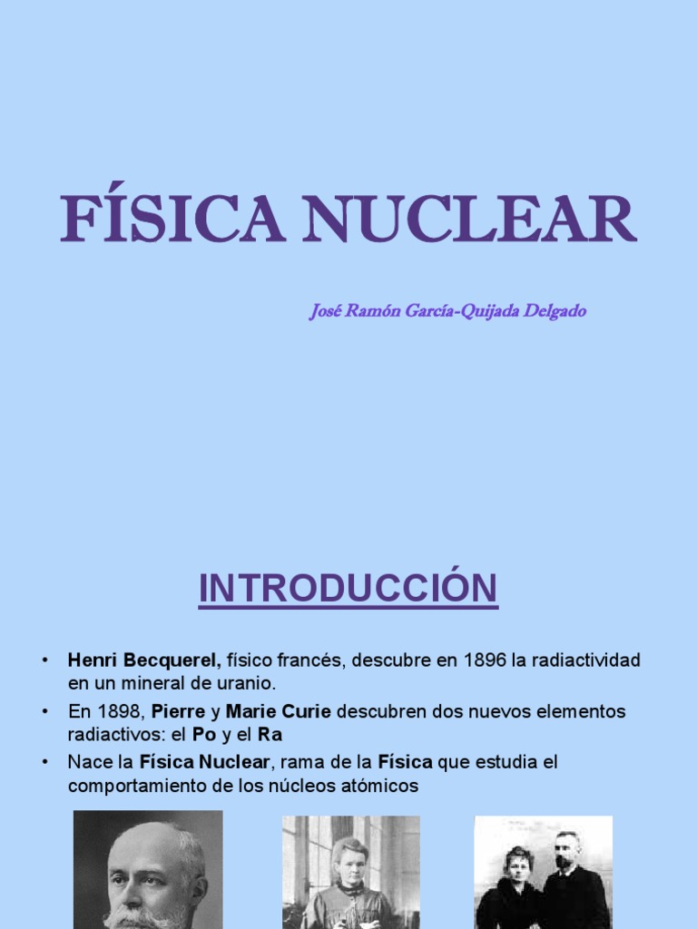 Física Nuclear 2 Pdf Núcleo Atómico Física Nuclear