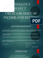 Creat A Budget of Income and Sending, Yashrajput, Xi - C, Roll - 43, Adm - Js05290, Project - 1