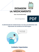 Dosagem de Medicamentos - Aula 1 - Vias de Administração Apresentação Download-Mesclado