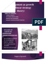 Development as growth and linear strategy theory: Stages, Harrod-Domar, and Criticisms